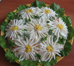 декорирование ромашками